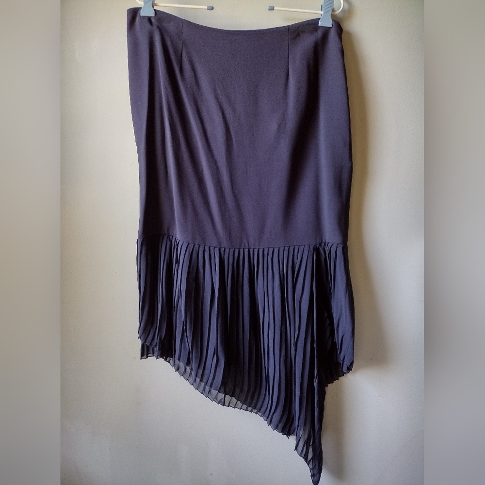 NWT $1400 Salvatore Ferragamo Pleated Assymetrical Skirt